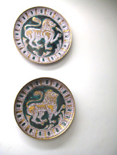 MID CENTURY 1950S ITALIAN SIGNED LARGE WALL CHARGERS-A PAIR picture