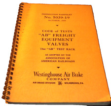 OCTOBER 1959 WABCO WESTINGHOUSE AB FREIGHT EQUIPMENT VALVES CODE OF TESTS MANUAL picture