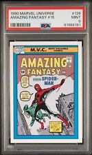 1990 Marvel Universe Amazing Fantasy #15 Spider-Man PSA 9 MINT #126 picture