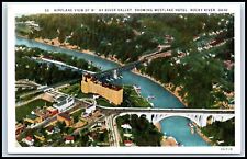 Postcard Airplane View Of Rocky River Valley Westlake Hotel Rocky River OH Z31 picture