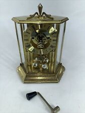Vtg Skeleton Haller Elgin Anniversary Clock w/key Germany 1 Jewel picture