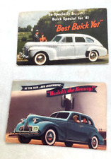 Two Buick Advertising Postcards 1939 & 1941 General Motors Pinellas Park Florida picture