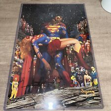 Arthur Suydam SIGNED Zombie Crises Infinite Earth PRINT Superman And Girl 11x17” picture
