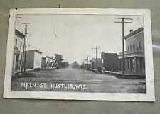 Antique  1908 - Hustler, WI - Main Street - Postcard picture