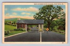 Front Royal VA-Virginia, North Entrance To Skyline Drive, Vintage Postcard picture