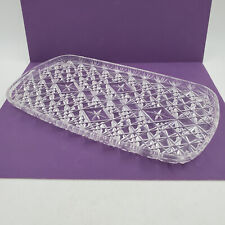 Vintage Clear MCM Acrylic Plastic Retro Starburst 7x13 Shallow Serving Tray picture