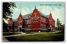 Vintage Postcard Michigan, Central High School, Adrian MI picture