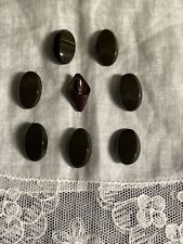 Vintage Beautiful Brown Czech Glass Buttons Button Lot 126-83 picture