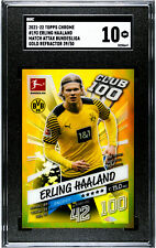 2021-22 Topps Chrome Bundesliga 193 Erling Haaland Gold /50 SGC 10 NO PSA 10 picture