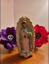 Religious Vintage Chalkware Statue of Virgen de Guadalupe picture