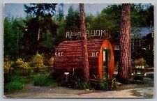 He She Grundys Redwood Terrace Forest Country Road California Vintage Postcard picture