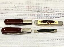 4 Vintage Pocket Knives - Buck 305 Clipper Barlow Hunters Advantage Lot picture