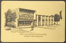 Fort Hays Kansas State College Student Union Bldg VTG Single Swap Playing Card picture