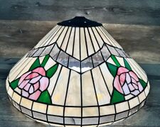Tiffany Style 22” Large Stained Glass Pendant Hanging Lamp Light Shade 22x10.5” picture