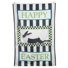 Brand New Mackenzie Childs Leaping Rabbit Flag Courtly Check picture