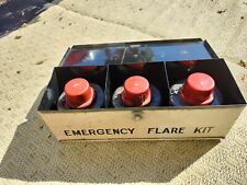 Rare Vintage Embury Luck-E-Lite Roadside Truck Motor Flare Emergency Kit Oil picture