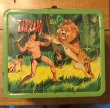 1966 Vintage Tarzan Collectible Metal Lunchbox NO Thermos Aladdin Industries picture