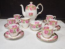 16 PIECES- Queen Ann BELL CHINA Tea Pot Cups Sugar Creamer LADY ALEXANDER ROSE picture