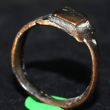 Ancient Roman Mix Silver Ring with Elevated Bezel Circa 1st - 3rd Century AD picture