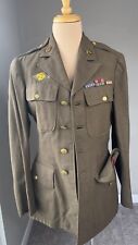 Authentic Vintage WWII Army Military Uniform Jacket Blazer S M picture
