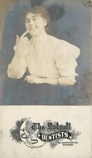 Postcard RPPC 1914 Illinois Chicago Rotzall Dentist advertising woman IL24-980 picture