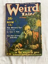 Weird Tales October 1939 THE WITCH’S CAT by Gans T. Field Cover-Harold S. Delay picture