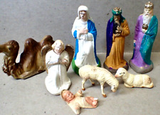 Lot of (8) Vintage 1940s-50s German Nativity Figurines picture