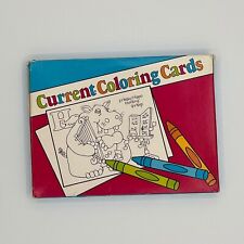 Vintage Current Coloring Cards - 8 Designs/Envelopes - OPEN - Complete Unused picture