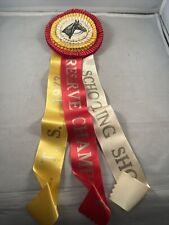 HT S 1973 Horse Schooling Show Reserve Champion Ribbon Prize Rosette Award picture
