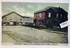 EARLY ARNOT PA BLOSSBURG COAL MINE OFFICE, ROBERTS TRADING CO STORE NEW POSTCARD picture