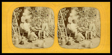 Lunch Out, ca.1870, Day/Night Stereo (French Tissue) Vintage Stereo Print picture