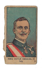 W545 WW1 Leaders King Victor Emmanuel III Strip Trade Card Italy #32 picture