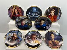 Vtg 1993 Hamilton Collection Star Trek DEEP SPACE NINE Plates COMPLETE SET OF 8 picture