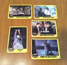 Vintage 1989 Batman Movie Trading Card Lot of 5 Used 166 171 181 235 249 Ok Cond picture