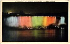American Falls Nighttime Illuminated View Niagara Falls Canada WB PC picture