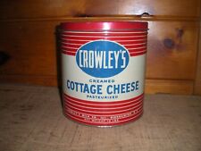 Vintage CROWLEY'S Cottage Cheese Tin / Binghamton, N.Y. picture