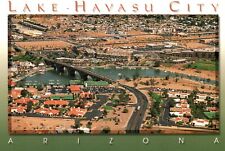 Aerial View Lake Havasu City Arizona Vintage Postcard Unposted picture