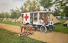1914-15 WW1 U.S. ARMY RED CROSS PC Field HOSPITAL TRIAGE Treats Most Wounded picture