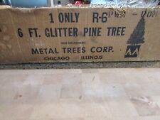 Vintage ALUMINUM Silver Christmas Tree Metal Tree Corp Chicago 6 Ft 49 branches picture