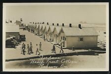 OR Rockaway RPPC c.1930 JORDAN'S BEACH FRONT COTTAGES Cars Tillamook County picture
