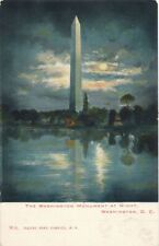 WASHINGTON DC - Washington Monument At Night Postcard - udb (pre 1908) picture