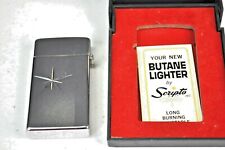 VINTAGE Scripto Star Silver Color Butane Lighter With Box and Booklet picture