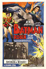 1949 BATMAN AND ROBIN VINTAGE MOVIE POSTER PRINT 54x36 BIG 9 MIL PAPER picture