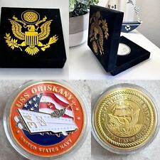 US Navy - USS ORISKANY / CV-34 Challenge Coin with special velvet box case picture