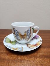 Neiman Marcus Butterfly Coffee/Tea Cup and Saucer Set picture