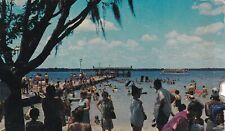  visitors enjoy white lake each season on Goidstons Beach 1969 Rare Post Card picture