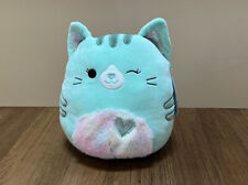 Squishmallow 9” Corinna Tabby Cat New Nwt Plush Kellytoy Heart Birthday picture
