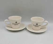 2 Matching Starbucks 2oz Expresso Taster Cups With Saucers Signature 2005 picture