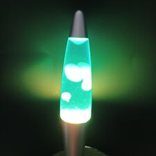 Blue And White Lava Lamp 16' Rocket Motion And Glitter Tested Works picture