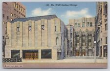 Chicago Illinois IL, WGN Radio Studios Gothic Architecture 1945 Postcard picture